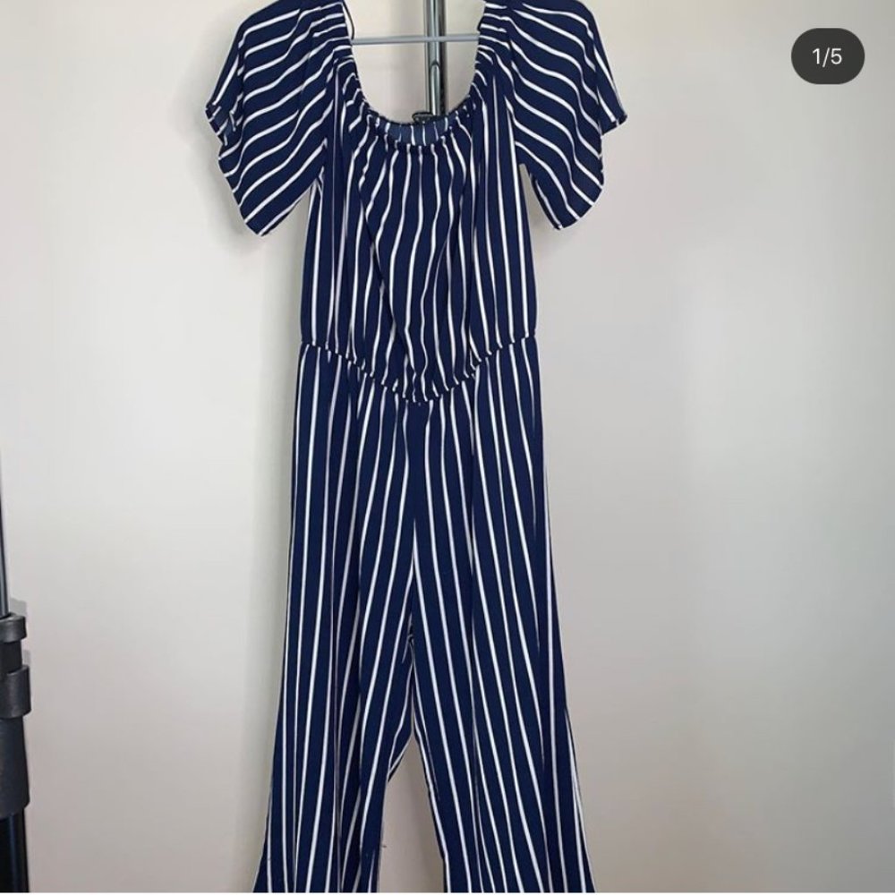 Ambiance off the shoulder jumpsuit